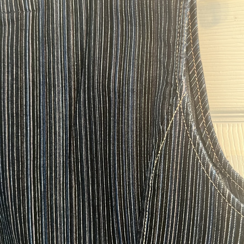 Dark Blue and White Striped Vest - Picture 6 of 6